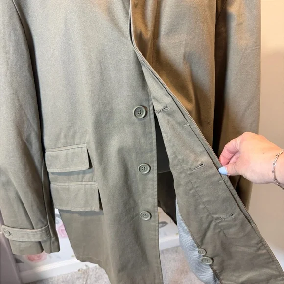 Structure Vintage Men's Beige Trench Coat - Picture 7 of 8